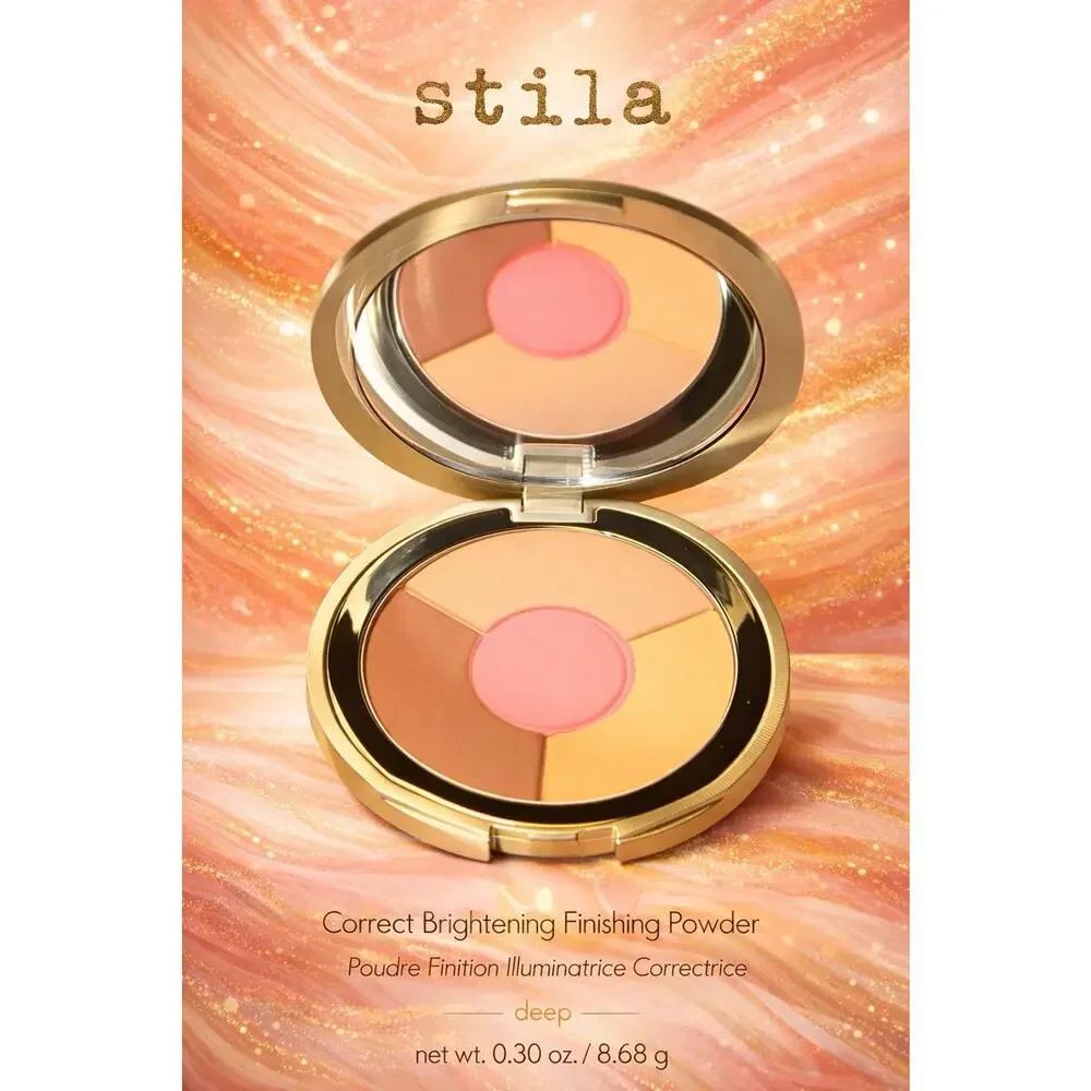 stila - One Step Correct Brightening Finishing Powder - Deep - 0.30 oz/ 8.68 g